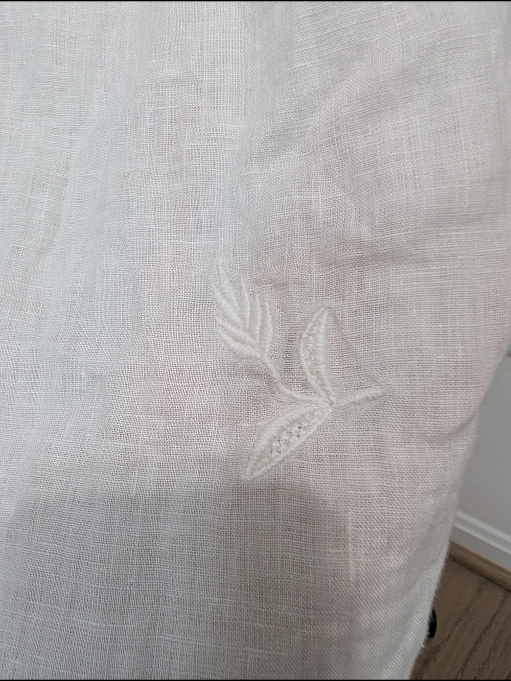 Anthropologie White Linen Square-Neck Midii Dress - Picture 10 of 10